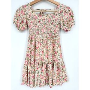 House of Loolous Girl's Floral Bamboo Smocked Dress Sz 5 Y Prairie